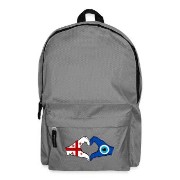 Drapeau du Georgia Nazar Mains en forme de cœur - Sac à dos - gris éléphant - Devant