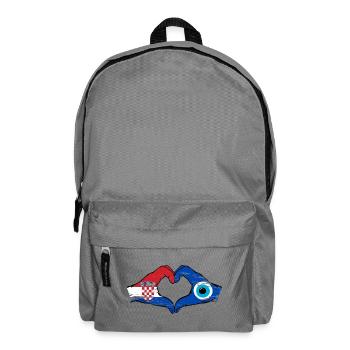 Kroatien Nazar Flagge Hände Herzform used - Rucksack - Mittelgrau - Vorne