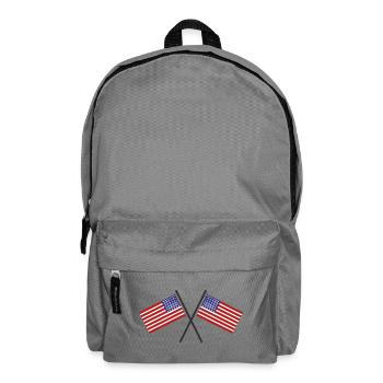 Flagge der Vereinigten Staaten - Rucksack - Mittelgrau - Vorne