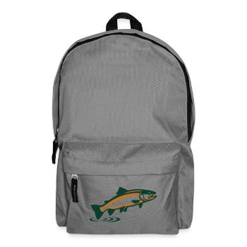 Forelle springend Grafik - Rucksack - Mittelgrau - Vorne