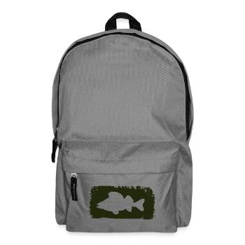 Barsch im Farbstrich - grün - Rucksack - Mittelgrau - Vorne