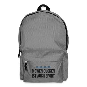 Möwen gucken ist auch Sport – Nordsee - Rucksack - Mittelgrau - Vorne