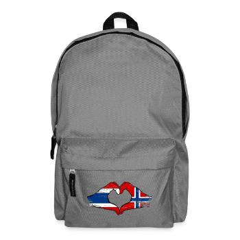 Thailand Schweden Flagge Hände Herzform used look - Rucksack - Mittelgrau - Vorne
