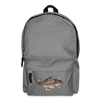 Spiegelkarpfenfischen-Design Realistischer Angler - Rucksack - Mittelgrau - Vorne