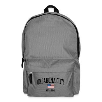 Oklahoma City American Flag - Backpack - elephant grey - Front