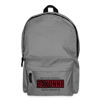 Alles, was in BAYONNE passiert, bleibt in Bayonne - Rucksack - Mittelgrau - Vorne