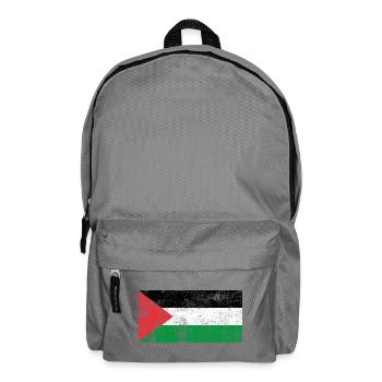 Drapeau de la Palestine drapeau Grunge Retro Vintage - Sac à dos - gris éléphant - Devant