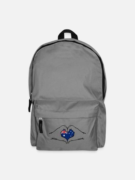 Australien Flagge Herzform - Rucksack - Mittelgrau