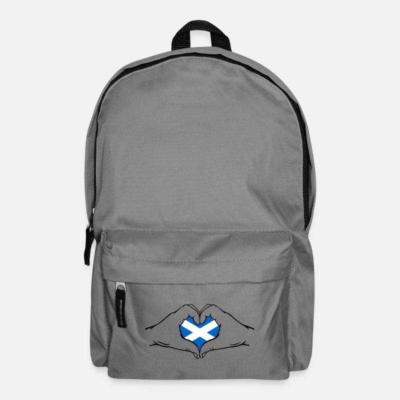 Schottland Flagge Herzform - Rucksack - Mittelgrau