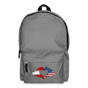 Austria USA heart shape with hands used - Backpack - elephant grey - Front