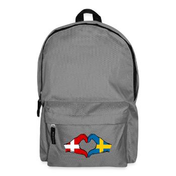 Danemark Suède forme de coeur avec les mains - Sac à dos - gris éléphant - Devant
