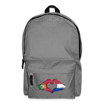 Portugal Hollande Drapeau Mains Coeur Forme Utilisé - Sac à dos - gris éléphant - Devant
