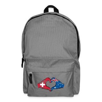 Schweiz Australien Flagge Herzform used - Rucksack - Mittelgrau - Vorne