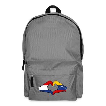 Holland Venezuela Flag Hands Heart Shape - Backpack - elephant grey - Front