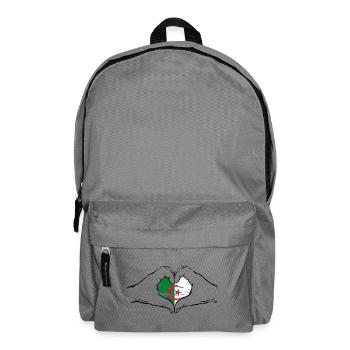 Algerien Flagge Hände Herzform used - Rucksack - Mittelgrau - Vorne