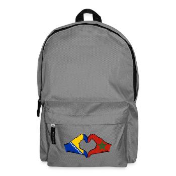 Bosnie Maroc Drapeau Mains Coeur Forme - Sac à dos - gris éléphant - Devant