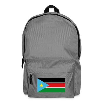 Südsudan – Flaggenwappen mit Blau - Rucksack - Mittelgrau - Vorne