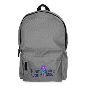 Plant More Worry Less – Smiling Flower - Backpack - elephant grey - Front