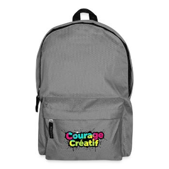 Courage Créatif Bunte Typografie - Rucksack - Mittelgrau - Vorne