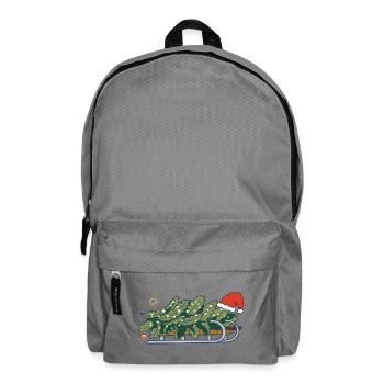 Sapin de Noël sur un traîneau - Sac à dos - gris éléphant - Devant