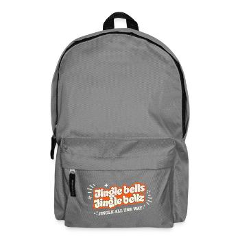 Weihnachtsfestliche und farbenfrohe Jingle Bells humorvoll - Rucksack - Mittelgrau - Vorne
