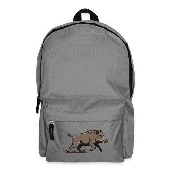 Wildschwein Rennen Angriff Jagd - Rucksack - Mittelgrau - Vorne
