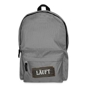 Running – Minimalist Artisan Statement - Backpack - elephant grey - Front