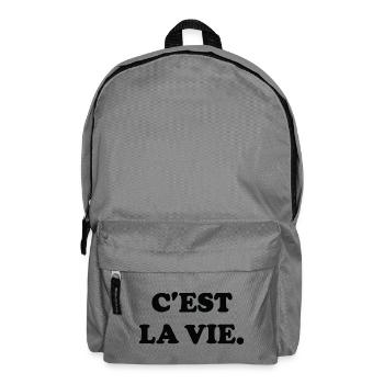 C'est La Vie Humour Français Classique - Sac à dos - gris éléphant - Devant