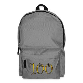 100. 100 ANS. 100e ANNIVERSAIRE. ANNIVERSAIRE 100  - Sac à dos - gris éléphant - Devant