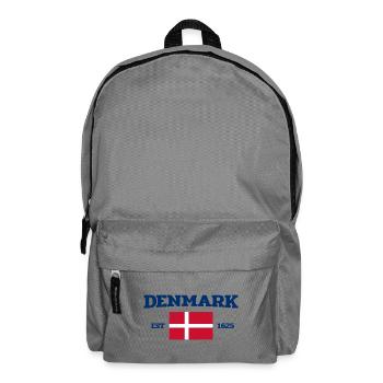 Denmark - Dänemark - Est 1625 - Flagge - Flag - Rucksack - Mittelgrau - Vorne