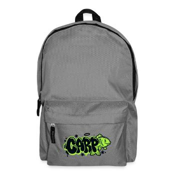 Karpfen Graffiti Grafik - Rucksack - Mittelgrau - Vorne