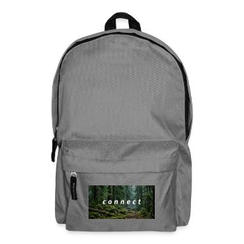 T-Shirt mit Wald-Design: CONNECT - Rucksack - Mittelgrau - Vorne