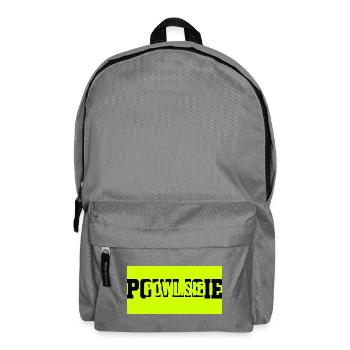 Glitch Neon-Text auf fluoreszierendem Gelb - Rucksack - Mittelgrau - Vorne