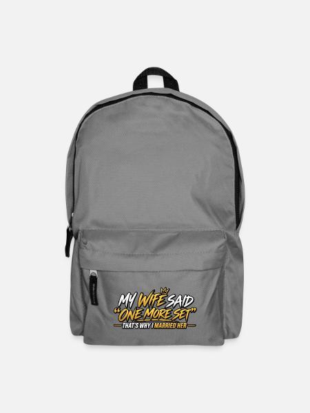 Meine Frau sagte noch einen Satz - Rucksack - Mittelgrau