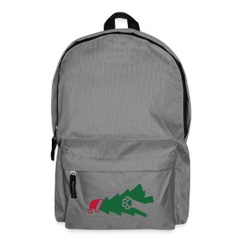 Katze Weihnachtsbaum Grafik - Rucksack - Mittelgrau - Vorne