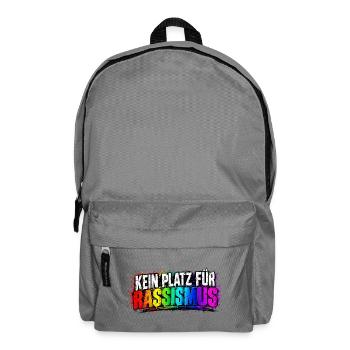 Kein Platz für Rassismus - Rucksack - Mittelgrau - Vorne