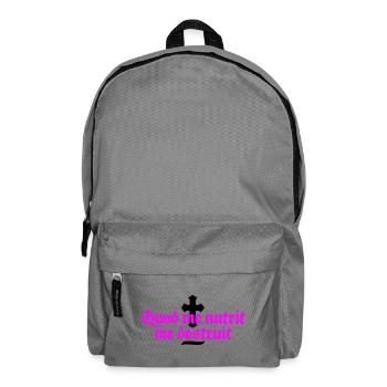 quod me nutrit me destruit - Rucksack - Mittelgrau - Vorne