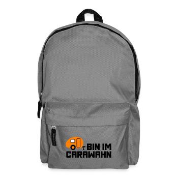 Caravan orange Camping Wohnwagen Saison Sommer - Rucksack - Mittelgrau - Vorne