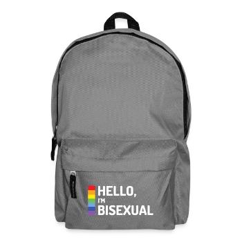 Hallo, ich bin bisexuell - Rucksack - Mittelgrau - Vorne