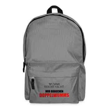 Wumms, Doppelwumms, Scholz, Politik, Sprüche - Rucksack - Mittelgrau - Vorne