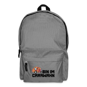 Caravan Wohnwagen Zebra Muster Fan Wahnsinn Camper - Rucksack - Mittelgrau - Vorne