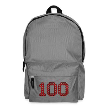 100. 100 YEARS. 100th ANNIVERSARY. BIRTHDAY 100 - Backpack - elephant grey - Front