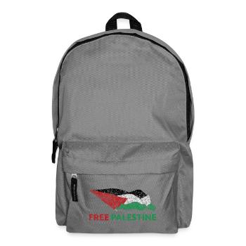 Free Palestine - Backpack - elephant grey - Front