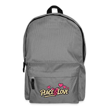 Peace & Love Hearts Logo - Sac à dos - gris éléphant - Devant