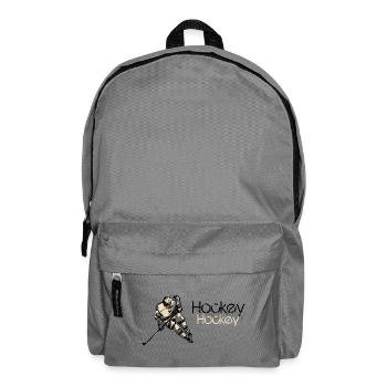 Eishockey Action Illustration - Rucksack - Mittelgrau - Vorne