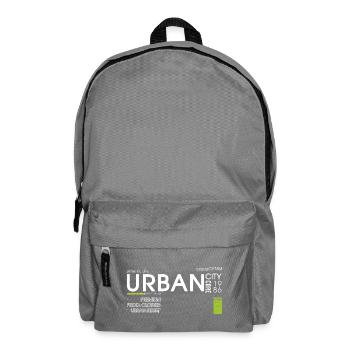 Urban City 1986 graphic text - Backpack - elephant grey - Front