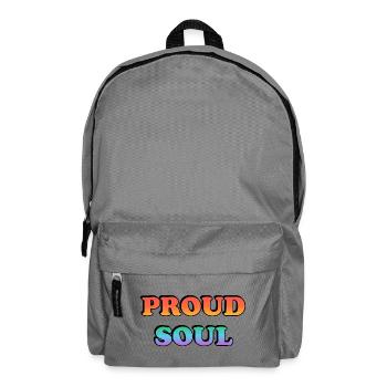 Proud Soul Gradient Typography - Backpack - elephant grey - Front