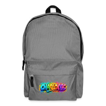 Graffiti  Charlotte Prénom cadeau idéal imprimable - Sac à dos - gris éléphant - Devant
