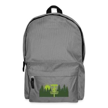 Disc Golf Sonnenaufgang im Wald - Rucksack - Mittelgrau - Vorne