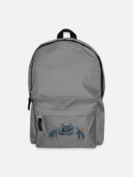 Winkerkrabbe mit Kanji Stempel - Rucksack - Mittelgrau